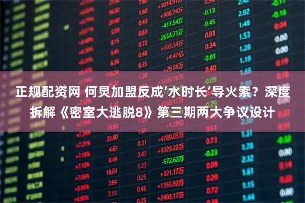 正规配资网 何炅加盟反成‘水时长’导火索？深度拆解《密室大逃脱8》第三期两大争议设计